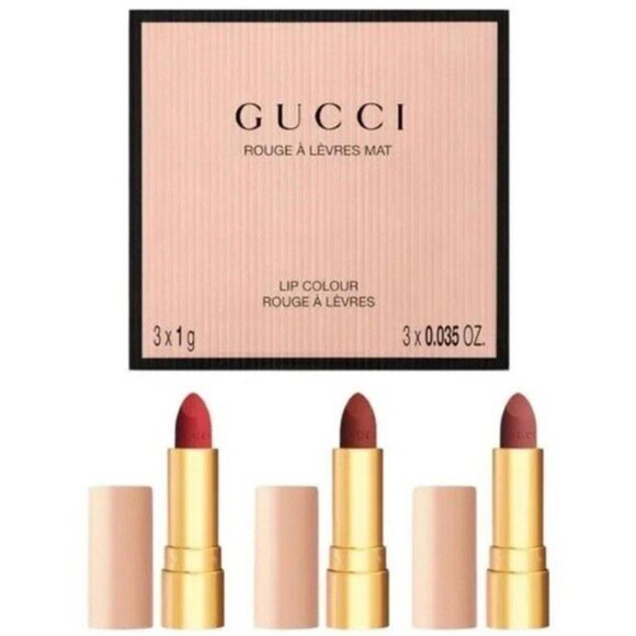 GUCCI Rouge A Levres Mat Lip Colour Lipstick Set - Picture 1 of 8